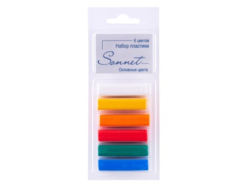 Polymer clay, set "Primary Colors", 6 colors 120g Sonnet