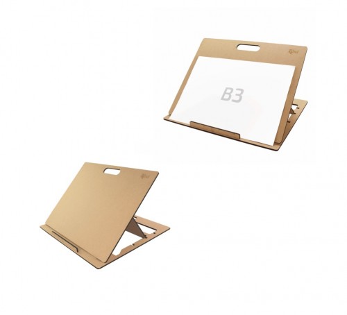 Adjustable Desk Tablet Easel, 55х2,5х48cm, with handle, MDF, in a Сarton, ROSA Studio