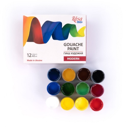 Gouache paint set 12*40ml ROSA Studio