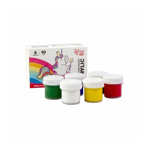 Acrylic paint set Unicorn 6x10мл, ROSA START