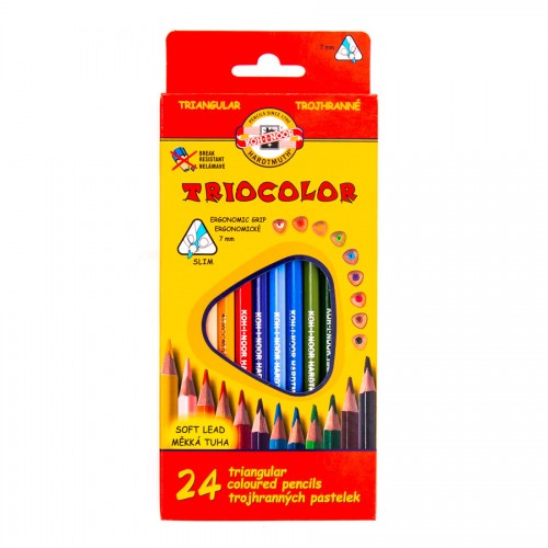 Set Of Triang Colour Pensils 24Pcs