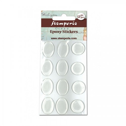 Transparent Oval And Round Tags - 12 Pcs