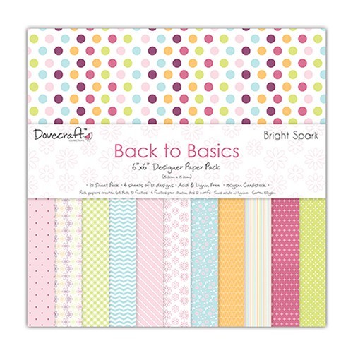 Paper and Cardstock pads 15x15cm, Dovecraft, Bright Spark