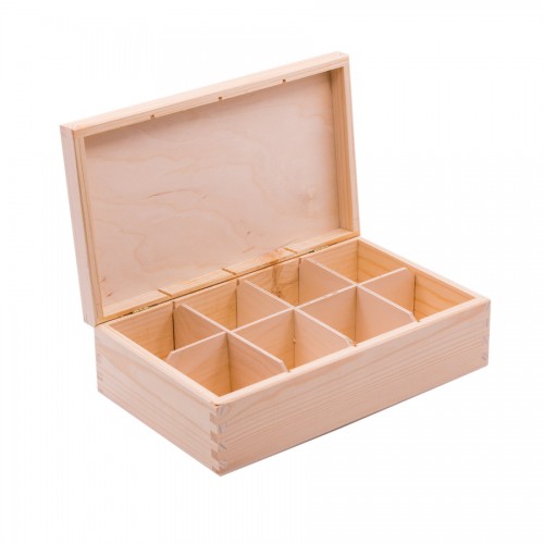 Tea Box, Box With 8 Compartments, 290X175X90Mm