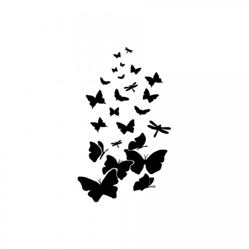 Stencil G Cm.21X29,7 Butterflies