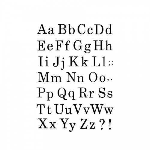 Stencil G Cm.21X29,7 Alphabet - Various Font