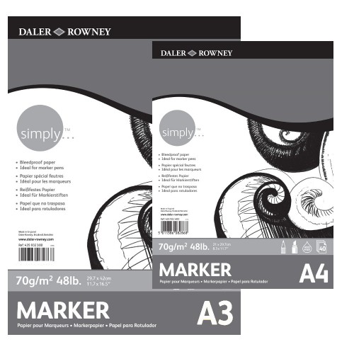SIMPLY A3 MARKER PAD 40SH/70GSM