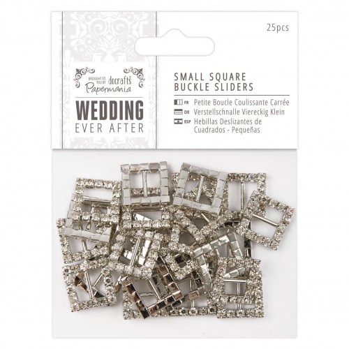 Small Square Buckle Sliders (25pcs) - Wedding