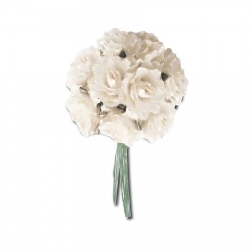 6 White Paper Roses Bouquet