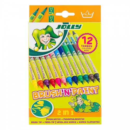 Jolly Brush 'N Paint, Assorted Colours,  Box/12 Pc