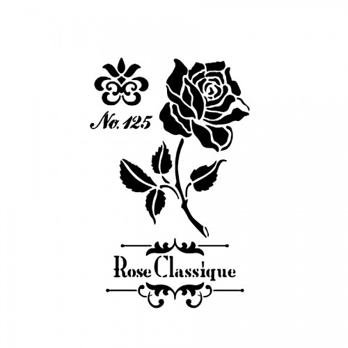 Stencils  A4  Rose Classique