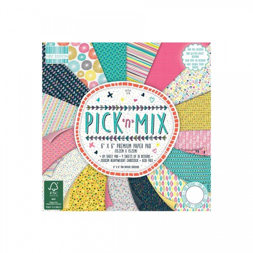 Paper and Cardstock pads 15x15cm,Pick N Mix