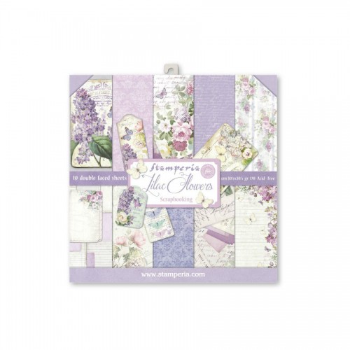 Paper and Cardstock pads 30x30cm, Stamperia,  Lilac Flowers