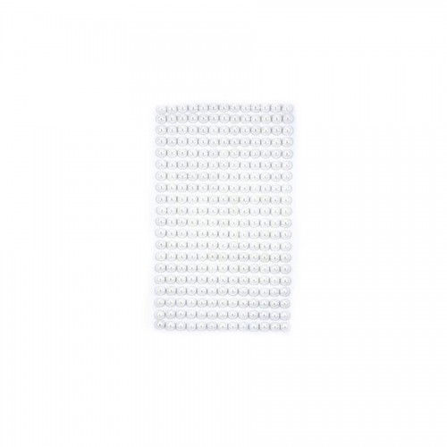 Adhesive Pearls 6 Mm, 260 Pcs Off White