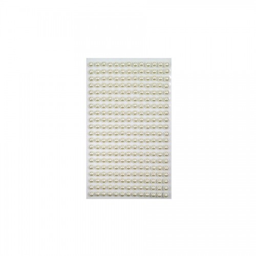 Adhesive Pearls 6 Mm, 260 Pcs Ivory