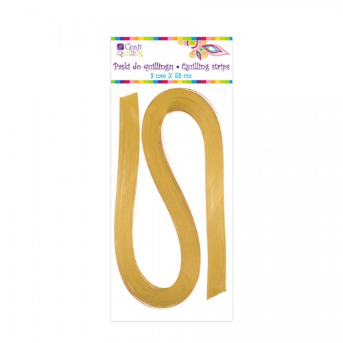 Pearlescent Quilling Strips 3 Mm - Gold, 100 Pcs