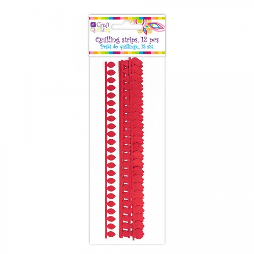 Dasiy Petal Quilling Strips - Red, 12 Pcs