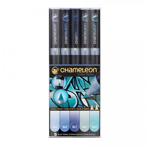 Chameleon, 5 Pen Set Blue Tones
