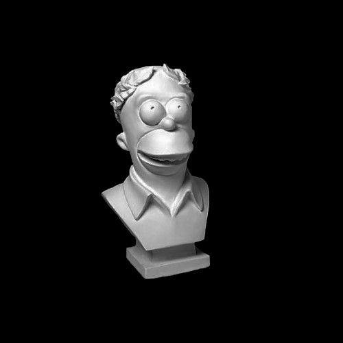 Plaster Cast The Head Of Simpson
