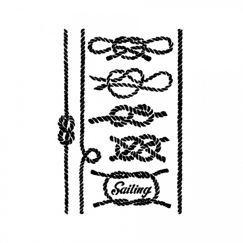 Stencil G Cm. 21X29,7 Sailing Knots