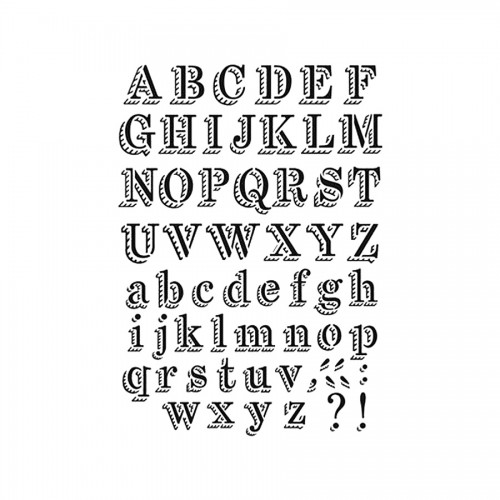 Stencil G Cm. 21X29,7 Chalk Alphabet