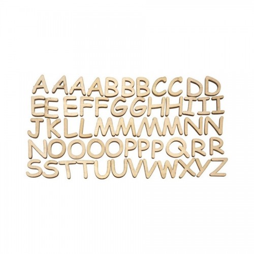 Wooden Alphabet 56 Letters