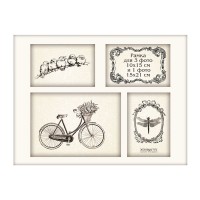 Wooden frame with glass 30X40 for 4 photos GP630-03/2720 (white/white)