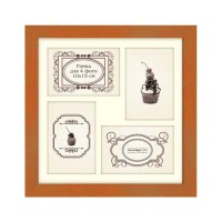 Wooden frame with glass 30x40 for 4 photos GPD34KL-8023/2809 (apple tree/milk-white)