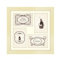 Wooden frame with glass for 4 photos 10х15(30х30) GPD30