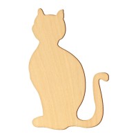 Wooden pc. for art 008 "Cat №1" 11,4х7,5 cm