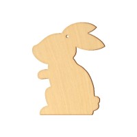 Wooden pc. for art 105 "Bunny №5" 7,8х10 cm