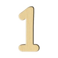 Wooden pc. for art 111 "Number 1" 1,4x3 cm