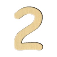Wooden pc. for art 112 "Number 2" 2х3 cm