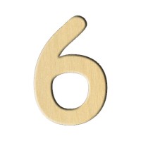 Wooden pc. for art 116 "Number 6" 2х3 cm