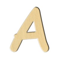 Wooden pc. for art 154 "Letter А (russ.)" 6х7 cm