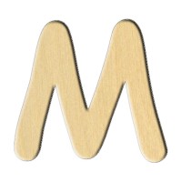 Wooden pc. for art 167 "Letter М (russ.)" 7,5х7 cm