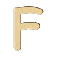 Wooden pc. for art 228 "Letter F (eng.)" 4,7х7 cm