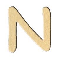 Wooden pc. for art 236 "Letter N (eng.)" 6,5х7 cm