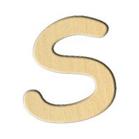 Wooden pc. for art 241 "Letter S (eng.)" 6,1х7 cm