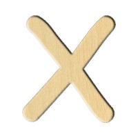 Wooden pc. for art 246 "Letter X (eng.)" 6,1х7 cm