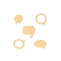 Wooden pc. for art 395 "Set of thought bubles № 1" 4-8 cm (5 pc.)