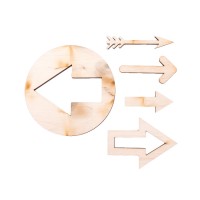 Wooden pc. for art 416 "Set for decoration "Arrows" 4-8 cm (5 pc.)