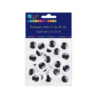 Adhesive Wiggle Eyes 2 Cm, 20 Pcs