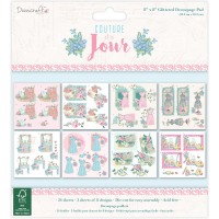 Dovecraft Couture du Jour 8x8 Glittered Decoupage Pad