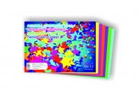 Neon colored cardboard,A4, 230 gsm, 6 sheets