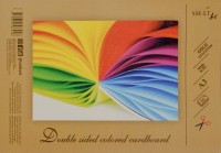 Double-sided colored cardboard,A3, 190gsm, 16 sheets (8 colors x2)