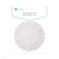 PAPER DOILIES 11 CM, 5 PCS WHITE