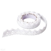ADHESIVE COTTON LACE 1,8 M - WHITE