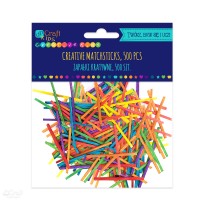 CREATIVE MATCHSTICKS - COLOURED, 500 PCS