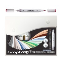 Graph'it Brush Marker Set of 24 Brush Markers - Architecture